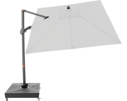 Freiarm-Sonnenschirm mit stabilem Standfuß für den Garten