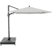 Freiarm-Sonnenschirm mit Fußkreuz und Kurbelmechanismus