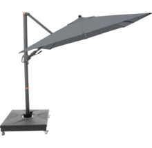 Freiarm-Sonnenschirm mit Fuß und Rollen