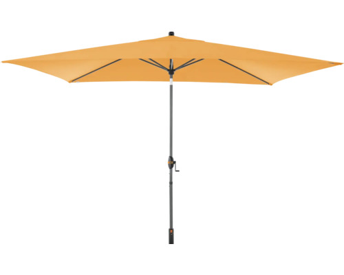 Quadratischer Sonnenschirm mit Kurbel zum Öffnen und Schließen