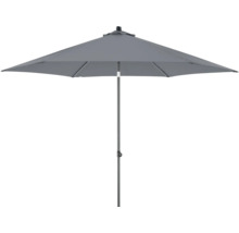 Grauer Gartenschirm mit Mittelstock