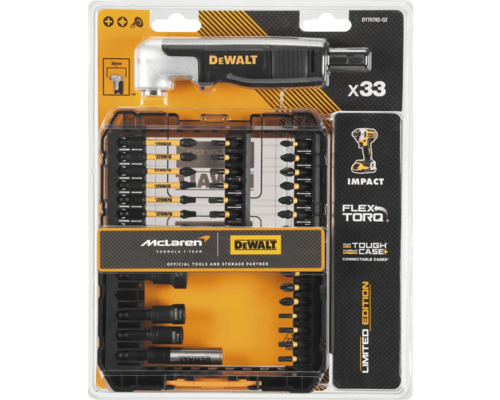 Dewalt Bit-Set mit Winkelvorsatz und 33 Teilen in Aufbewahrungsbox