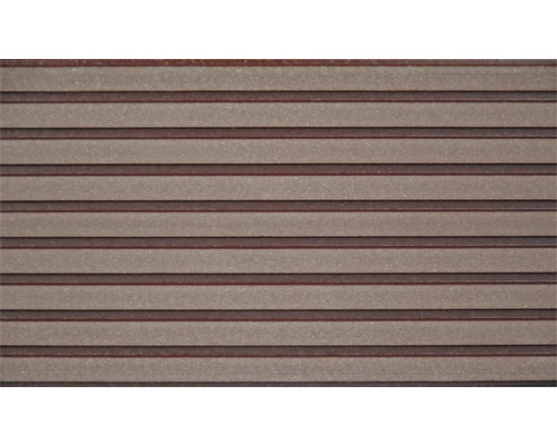 Nahaufnahme von Terrassendielen aus Holzverbundwerkstoff