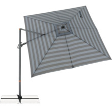 Freiarm-Sonnenschirm mit Streifenmuster