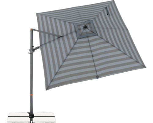 Freiarm-Sonnenschirm mit Streifenmuster