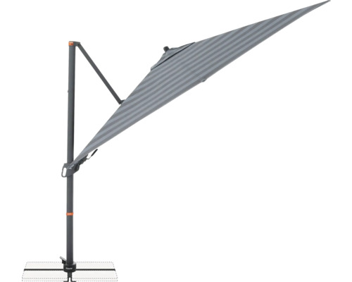 Freiarmschirm mit Streifenmuster