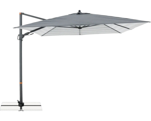 Freiarm-Sonnenschirm mit Streifenmuster