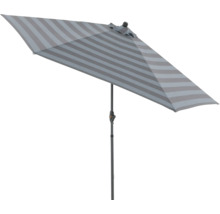 Gestreifter Sonnenschirm mit rechteckiger Form für den Außenbereich