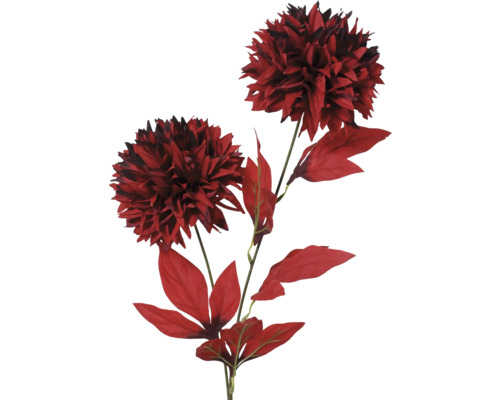 Dekorative künstliche Dahlie mit Blüten und Blättern