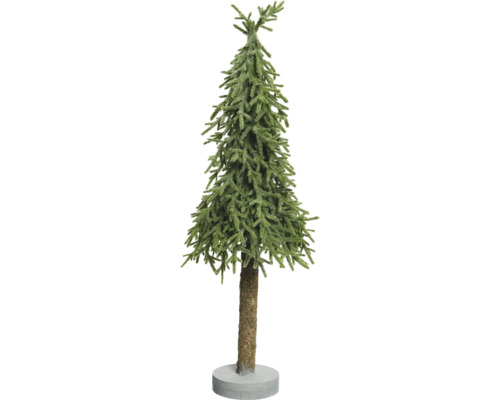 Weihnachtsdeko Weihnachtsbaum Mini mit Glitter 23x23x75 cm grün Dekorativer künstlicher Weihnachtsbaum auf einem Betonsockel