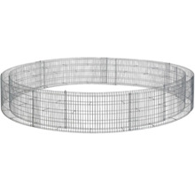 Runde Teichumrandung aus Metallgitter zur Teichgestaltung
