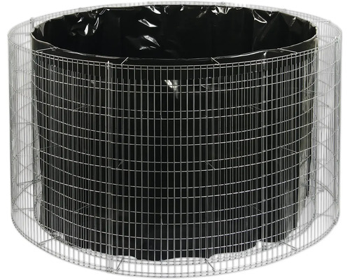 Gabionen-Hochbeet mit Pflanzfolie