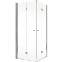 Eckdusche mit Glastüren und Beschlägen