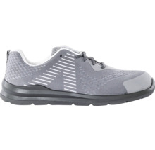 Grauer Sicherheitsschuh mit Schnürung und Stahlkappe