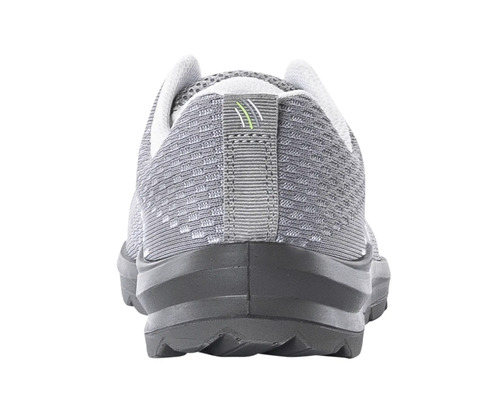 Grauer Sportschuh von hinten