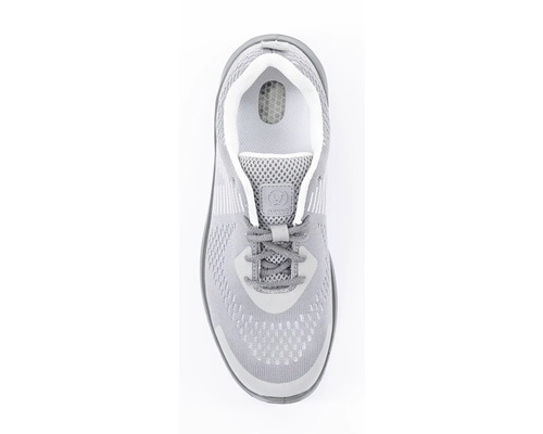 Grauer Laufschuh mit Schnürsenkeln