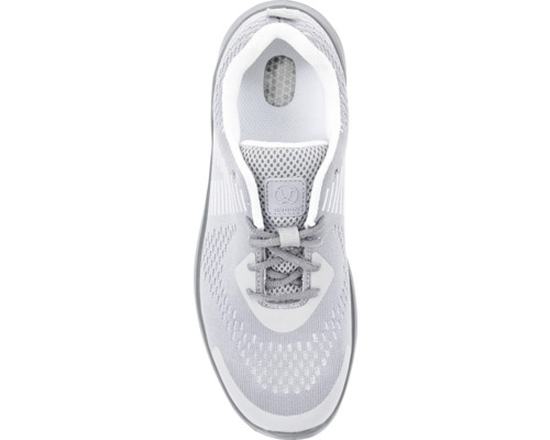 Grauer Sportschuh mit Schnürsenkeln