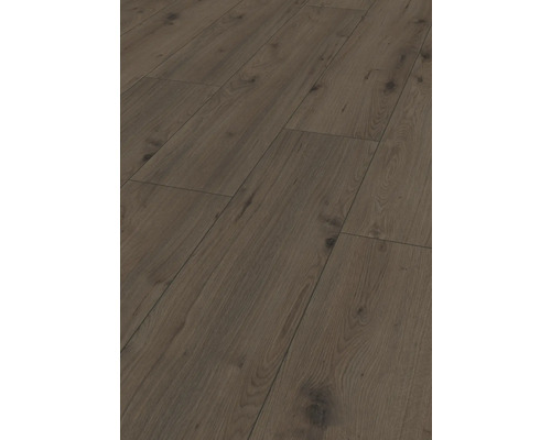 SKANDOR Laminat Afternoon Oak Eiche Landhausdiele 1380 x 244 x 8 mm Nahaufnahme eines Laminatbodens mit Holzmaserung