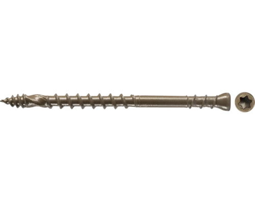 Zylinderkopfschrauben TX Unterkopfgewinde Ø 4,3 x 60 mm braun 1500 Stück Holzschraube mit Innensechsrund Antrieb