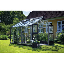 Gewächshaus mit Pflanzen im Garten