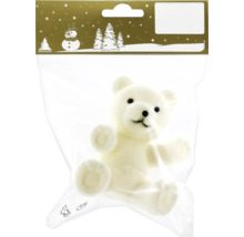 Dekobär aus Plüsch in Verpackung