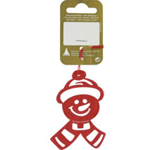 Hängende Schneemannfigur als Dekorationsartikel