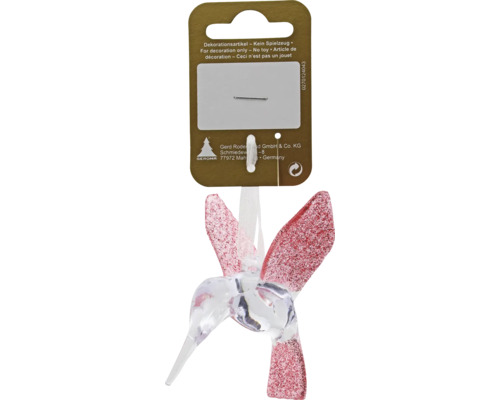 Dekorativer Glasvogel mit Aufhänger