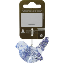 Dekorative Figur Vogel aus Glas mit Aufhänger