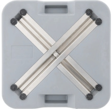 Bodenplatte mit zwei Metallstreben und Antirutschfüßen