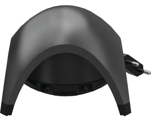 Schwarze Steckdosenleuchte für den Außenbereich