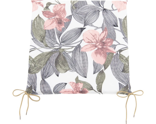 Rolladen mit Blumenmuster und Bindebändern