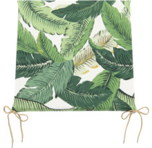 Dekokissen mit Blattmuster und Bindebändern