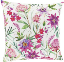 Quadratisches Dekokissen mit Blumenmuster