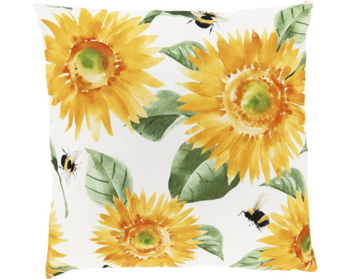 Outdoor Kissen Unique Living Sharon Sonnenblumen gelb 45x45 cm