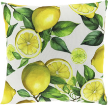 Dekokissen mit Zitronenmuster