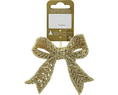 Glitzernde Schleife als Christbaumschmuck