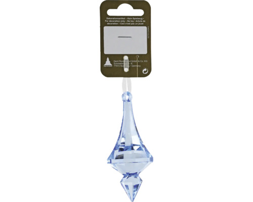 Hängedeko Ornament aus Kunststoff blau Dekorativer Anhänger aus Glas