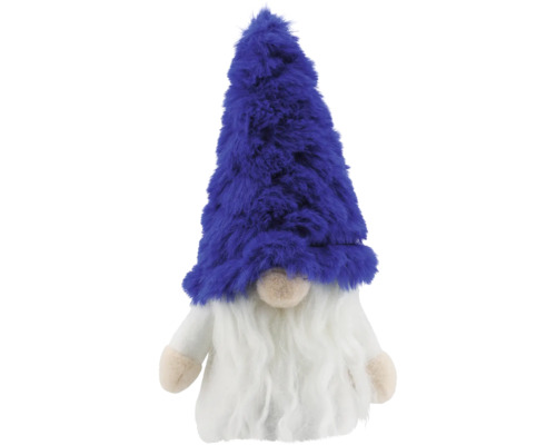 Weihnachtsdeko Wichtel aus Filz blau Dekorativer Zwerg mit Bart und Mütze