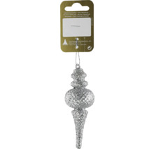 Silberner Christbaumschmuck in Zapfenform als Dekorationsartikel