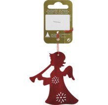 Roter Engel mit Trompete als Christbaumschmuck