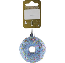 Dekorative Donut Christbaumkugel mit bunten Streuseln