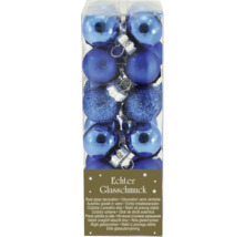 Packung blaue Christbaumkugeln aus Glas