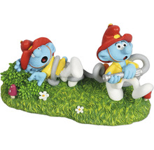 Dekorative Schlumpf-Feuerwehrmann-Figur für Aquarien