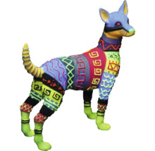 Dekorative Hundefigur mit abstrakten Mustern