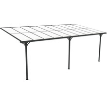 Freistehende Terrassenüberdachung mit Polycarbonatplatten