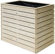 Hochbeet aus Holz mit Pflanzfolie