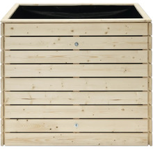 Holz-Hochbeet mit Folie