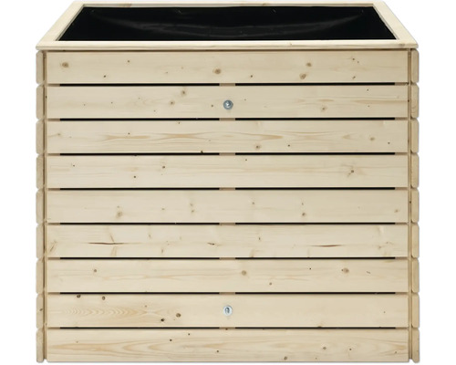 Holz-Hochbeet mit Folie