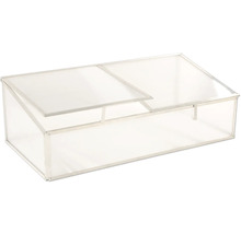 Frühbeetkasten mit transparenten Wänden und Deckel