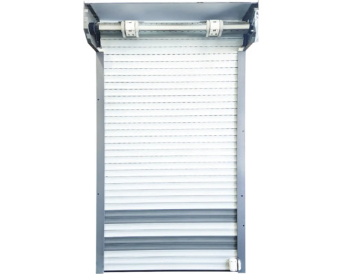 Geschlossener Rollladen mit horizontalen Lamellen